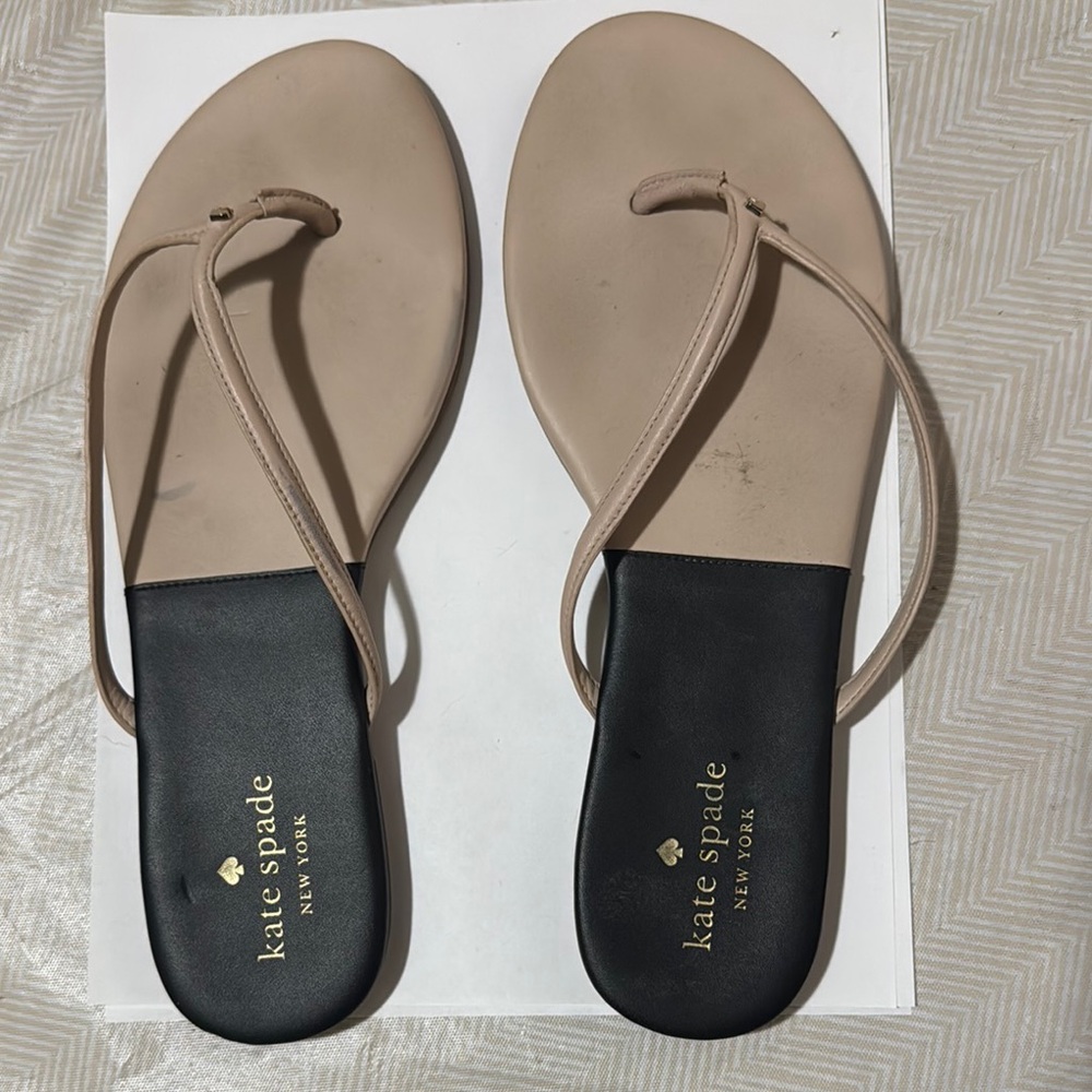 Kate Spade Black and Tan Minimalist Sandals